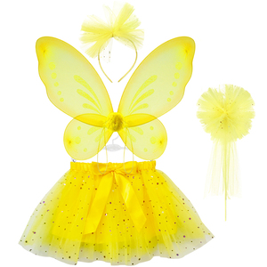 Gonna Tutu con paillettes colorate per ragazze con ali di <span class=keywords><strong>farfalla</strong></span> fascia per la testa con bacchetta a tema <span class=keywords><strong>farfalla</strong></span> <span class=keywords><strong>Costume</strong></span> da festa - Product Image 6
