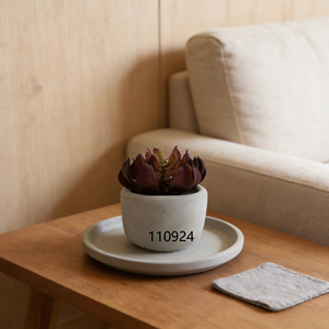 Suculenta Artificial Realista en Maceta, Planta Artificial de <span class=keywords><strong>Echeveria</strong></span> en Maceta, Suculenta <span class=keywords><strong>Roja</strong></span> para Decoración de Mesa de Oficina - Product Image 1