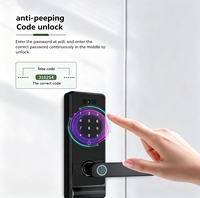 LifeLibero MYQ-iLock M03 Tuya WiFi Slimme Deurvergrendeling Gezichtsherkenning Kaart App Besturing Legering Staal Hout Anti-inbraak Alarm Cloud