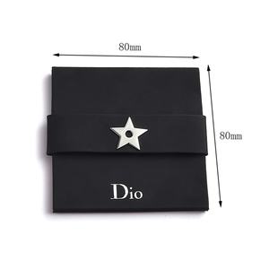 Black Luxury Silver Stamping Custom Logo Wallet Pouch Hand Held Portable Pocket <b>Mirror</b> - Product Image 4