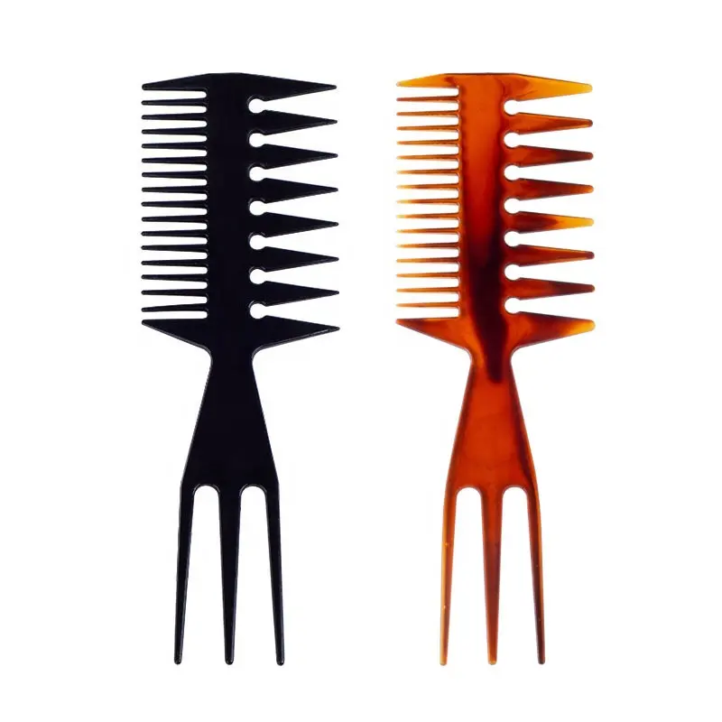 Hot Sell Barber Retro Oil Head Styling Hair Plastic Wide Tooth Comb Professional Styling Comb