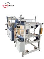 Machine semi-automatique DZB-A600 pour la fabrication de sacs de courses de supermarché à ouverture plate, à double couche, avec et sans mandrin en plastique