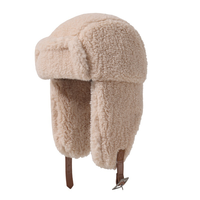 QJ OEM Gorro Ushanka Térmico Cálido de Invierno 2026, Novedad, Gorro Lei Feng de Terciopelo de Trigo, Gorra de Invierno Cortavientos Casual con Orejeras