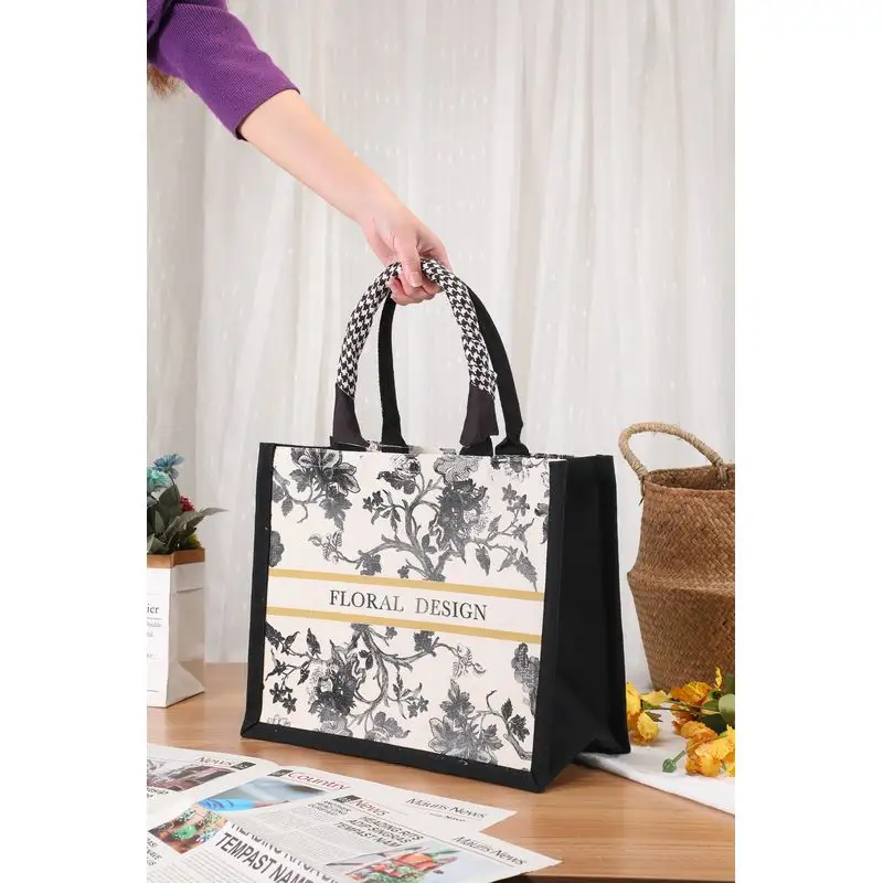 Personalizado bolsa lona grande impresión personalizada duro de lona de playa de bolsa grande con diseño personalizado de yute bolsa de lona bolso