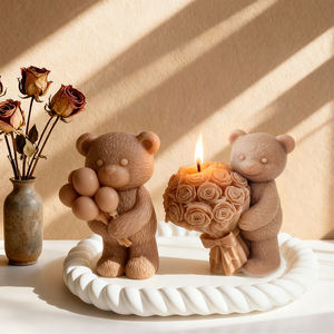 Molde de Silicona 3D de Grado Alimenticio FDA/LFGB para Hacer Velas de Resina Epoxi con Forma de Oso de Rosas para el Día de San Valentín, Ecológico y Hecho a Mano - Product Image 3