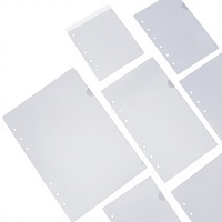 Pochettes à budget A5 A6 A7 B5 en PP dépoli, à 6 trous, à chargement latéral, sans fermeture éclair, pour feuilles mobiles, organisateur/agenda