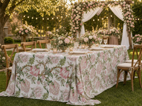 Nappe Flori personnalisée en tissu tissé pour la table à manger, la salle à manger, le restaurant, les banquets de mariage