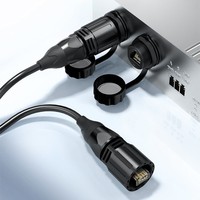 Adaptador de tornillo E-Weichat RJ45 IP67 Conectores impermeables para iluminación de escenario Aplicaciones de datos al aire libre