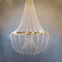 Lustre classique en cristal pour mariage, lampe de centre de table, luminaires suspendus