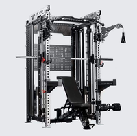 Station d'entraînement multifonctionnelle Smith Machine pour la maison, avec demi-cage de musculation et rack de puissance