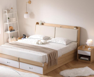 Ensemble de chambre d'hôtel haut de gamme |   Lit, tables de chevet et armoire intégrée <span class=keywords><strong>au</strong></span> design moderne - Product Image 5