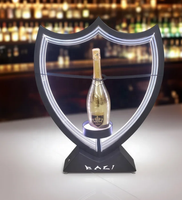 Dom P Champagne Vip Service Led Bottle Presenter Display Holder Sign for Club Metal Acrylic Led Lights