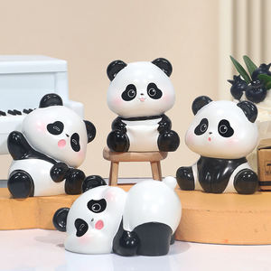 Figura Decorativa de <span class=keywords><strong>Panda</strong></span> de Resina, Linda, Promocional de Fábrica, Artesanía de Simulación, Adorno para el Hogar, Oficina, Escritorio, Regalo para Niños - Product Image 3