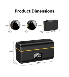 Microphone Lavalier Sans Fil M9max - 3-en-1 pour Téléphones et Appareils Photo - Product Image 5