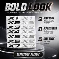Autocollants de voiture avec lettres X1 X2 X3 X4 X5 X6 X7 pour BMW Série X GT, logo numérique arrière, étiquettes décoratives, accessoires