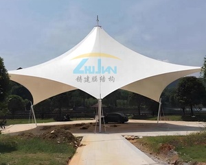 Pvdf/PTFE không thấm nước độ bền kéo màng cấu trúc mái che nắng hiện đại khán đài xây dựng cho nhà để xe đổ kho công viên khách sạn - Product Image 6