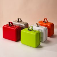 Boîte Cadeau Mini Valise Colorée en Fer Blanc avec Poignée et Couvercle à Charnière, Conteneur de Rangement Métallique de Luxe pour Jouets, Thé et Cadeaux