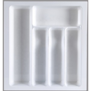 Easy Cleaning Adjustable Kitchen Organizer Plastic Flatware Cutlery Tray