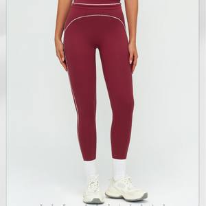 Zechuang – pantalons de Yoga pour femmes, taille haute, coupe ajustée, en nylon et spandex, tissu brossé, pour cyclisme, fitness, course à pied, vêtements de sport ECK7028 - Product Image 1