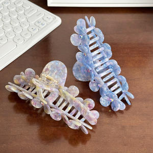 مصنع أسيتات الزهور مخصص مشبك مخلب مخصص إكسسوار الشعر لتزيين الشعر - Product Image 2