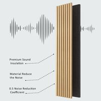 Panneaux acoustiques en bois MDF Akupanel modernes et écologiques, NRC 0.8, taille/couleur personnalisables, utilisation pour hôtels et appartements, légers