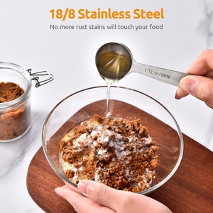 Premium Eco-Friendly Stainless Steel <b>Measuring</b> <b>Spoon</b> Set Stackable Design Dishwasher Safe for Kitchen Use - Product Image 3
