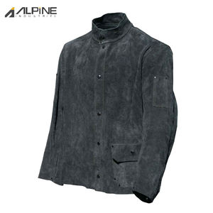 Chaqueta de soldadura de cuero dividido cómoda de alta calidad a prueba de radiación y antiestática para trabajo de seguridad unisex - Product Image 1