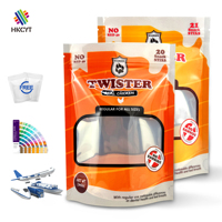 Bolsa de Mylar personalizada de alta calidad mate con ventana, bolsa con cremallera de pie para perro, gato, pollo, golosinas, bolsa de embalaje para aperitivos