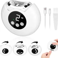 Coupe-ongles électrique portable avec écran numérique, 3 vitesses réglables, coupe-ongles et polisseur 2 en 1, rechargeable par USB, lumière LED