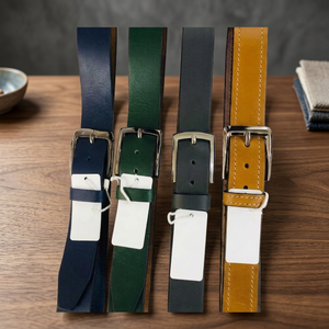 Men's Custom Cow Hide Leather Printed Casual Belt Solid Eco-Friendly Heavy Duty Steel Square Buckle <b>Lightweight</b> - Product Image 4