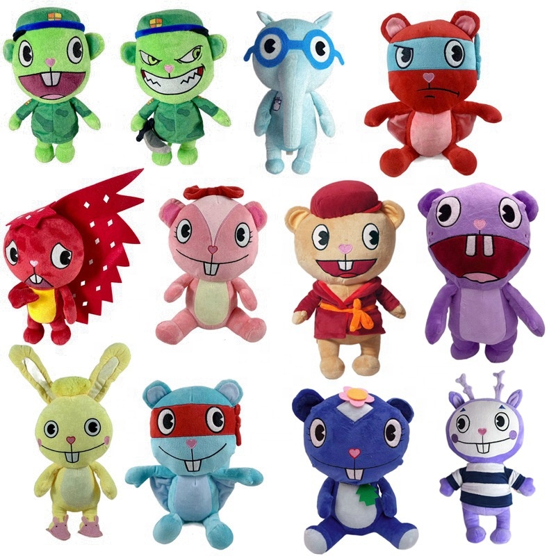 DL1270 Happy tree friends Plush Toys Cartoon New Plush doll Cartoon Anime Plush Toys Cute Flakey Flippy Soft Pillow