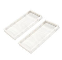 Plateau de courtoisie rond en marbre naturel pour salle de bain Bijoux en marbre Savon Parfum Plateaux décoratifs