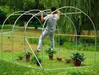 Serre à cadre renforcé robuste jardinage grande maison marchant dans la serre de tente de tunnel 4x2x2m