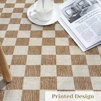 Luxuriöser Rutschfester Waschbarer Bodenteppich Neutrales Klassisches Geometrisches Muster Großflächiger Teppich für Wohnzimmer Schlafzimmer