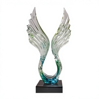 Sculpture abstraite en résine, ornement artistique de forme irrégulière, décoration d'intérieur, cadeau pour salon, entrée, hall d'hôtel