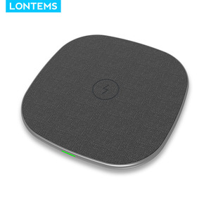 Caricatore Wireless Veloce 15W in Pelle PU Premium e Lega di Alluminio, Base di <span class=keywords><strong>Ricarica</strong></span> Senza Cavo per iPhone e Telefoni Android - Product Image 1