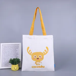 Large Custom Logo Printed Canvas Tote Bag With Cotton Handle For Gift And Promotion Shopping For Shopping Category