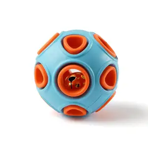 Populer Karet Alam Tahan Lama Squeaky Pet Dog Chew Toy Dog Interaktif Toy Dog Light Sound Toy Ball