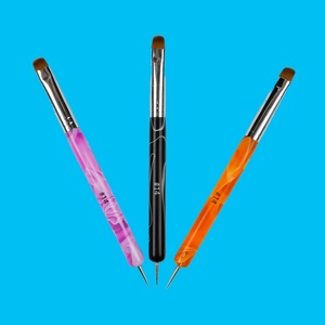 Hot Selling Nail Art French Pen Edge Cleaning Pen Professional Nail Art Factory Custom logo Sizes 12 and 14 Nail <b>Brush</b> - Product Image 2