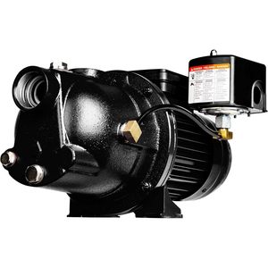 ปั๊มน้ำบาดาลเหล็กหล่อ Red Lion PumpWorks 1/2 แรงม้า 7.4 แกลลอนต่อนาที 115/230 โวลต์ สีดำ - Product Image 1