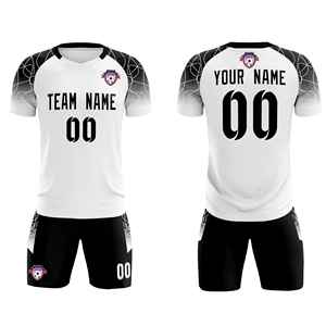 Conjuntos de entrenamiento de fútbol clásicos blancos personalizados para adultos/niños - Product Image 2