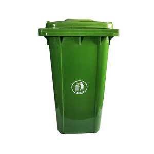 Customized, thickened, trailer-mountable plastic trash can <b>with</b> <b>lid</b>, 260L outdoor recycling <b>bin</b>. - Product Image 5