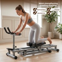 Appareil de musculation multifonctionnel 3-en-1 rétractable en PVC et acier pour entraînements en intérieur, usage en salle de sport, torsion de la taille, tonification abdominale/hanches