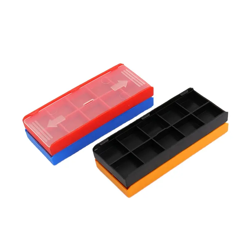 Cemented carbide Insert box Red/Black/Transparent color