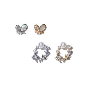 Paso Sico <span class=keywords><strong>2022</strong></span> Venta al por mayor de lujo: Diseño de dijes de circonita y aleación 3D con mariposas, lazos, perlas y flores para decoración de <span class=keywords><strong>uñas</strong></span> DIY - Product Image 6