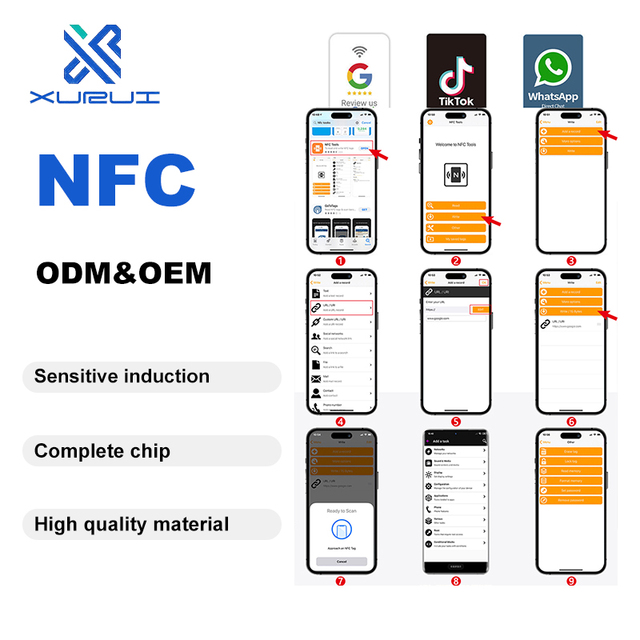 Full Custom NFC Google Review Card 13.56Mhz RFID Smart Card With Custom Pattern & Encoded Chip
