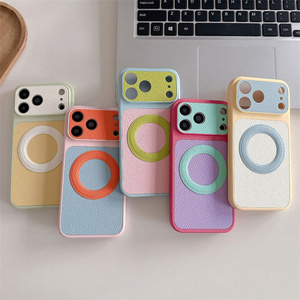 เคสโทรศัพท์หนังสีสันสดใสแบบแม่เหล็กสำหรับ iPhone 18 17 16 15 14 Pro Max ลายดอกทานตะวันสีรุ้งไล่เฉดสี Dopa mine ฝาหลัง PC - Product Image 1