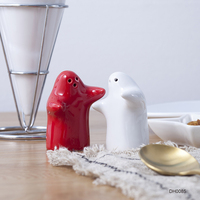 Ensemble de condiments spéciaux en céramique, salière et poivre, câlins et bavoirs d'amour, cruet en céramique