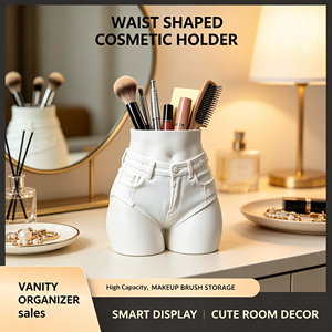 Porte-stylos en forme de taille, organisateur de bureau créatif, grande capacité, support de rangement pour crayons et pinceaux de maquillage, unique pour la maison et le bureau - Product Image 5