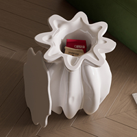 Table basse moderne style crème, table d'appoint de luxe haut de gamme pour salon, table de chevet